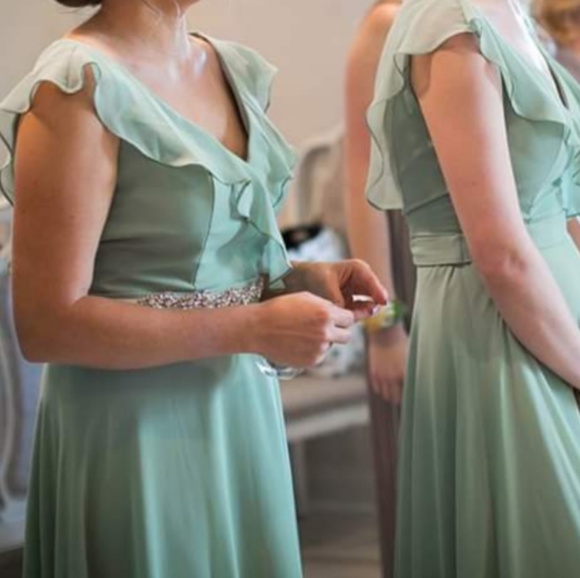 seafoam green bridesmaid dresses